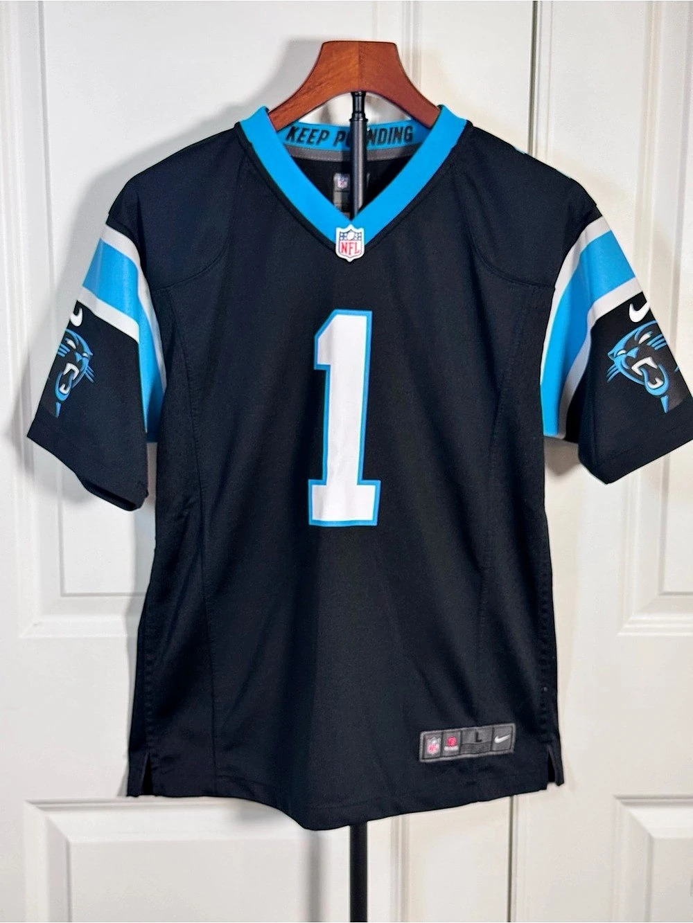 Nike Cam Newton #1 Carolina Panthers Youth L 14-16 NFL On Field Jersey Football